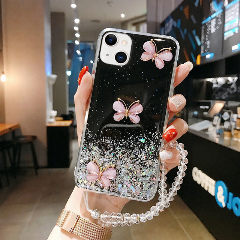 COQUE TELEPHONE DESIGN PAPILLON