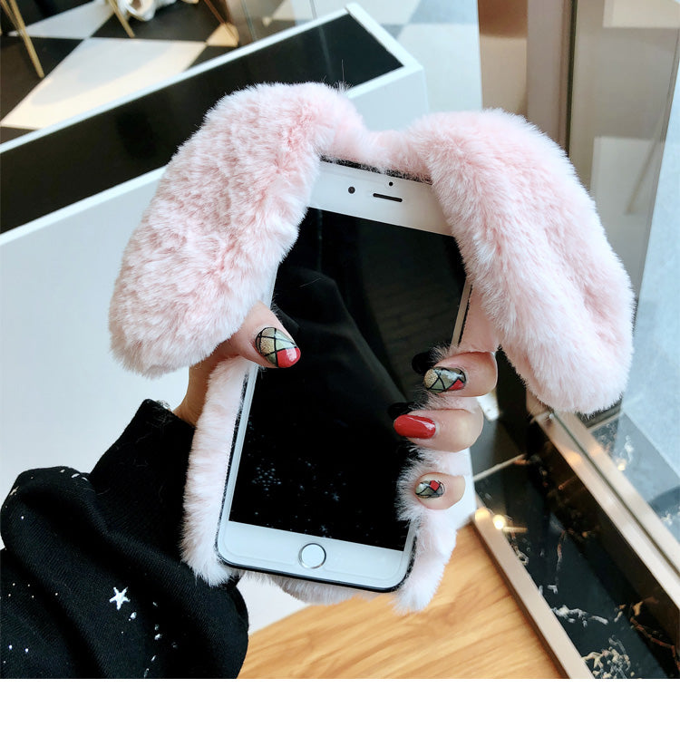 ETUI TELEPHONE EN PELUCHE LAPIN