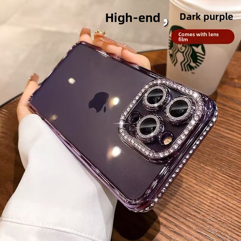 COQUE TELEPHONE DESIGN EN STRASS ACCENTS DE CRISTAL