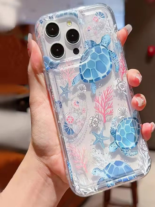COQUE DE TELEPHONE TORTUE CORAIL