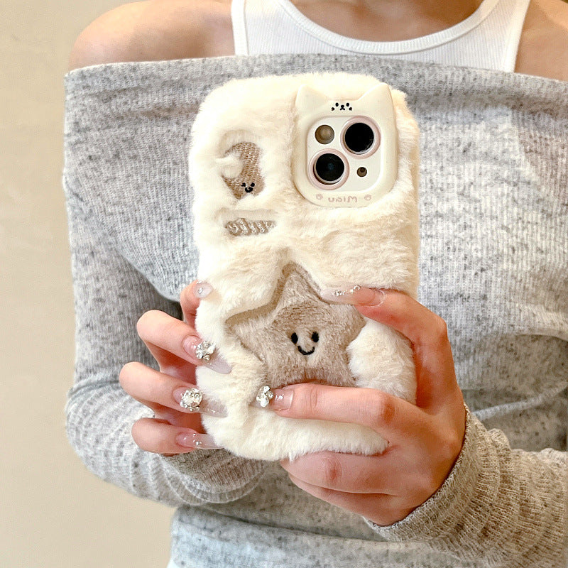 COQUE EN PELUCHE POUR TELEPHONE PORTABLE