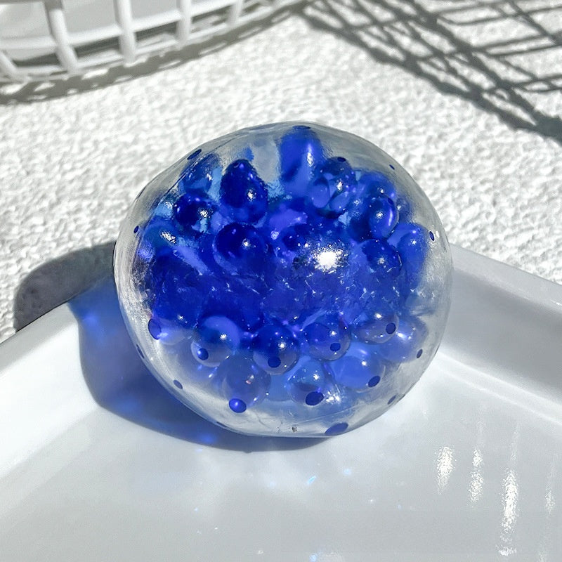 BALLE ANTI-STRESS SENSORIELLE TRANSPARENTE