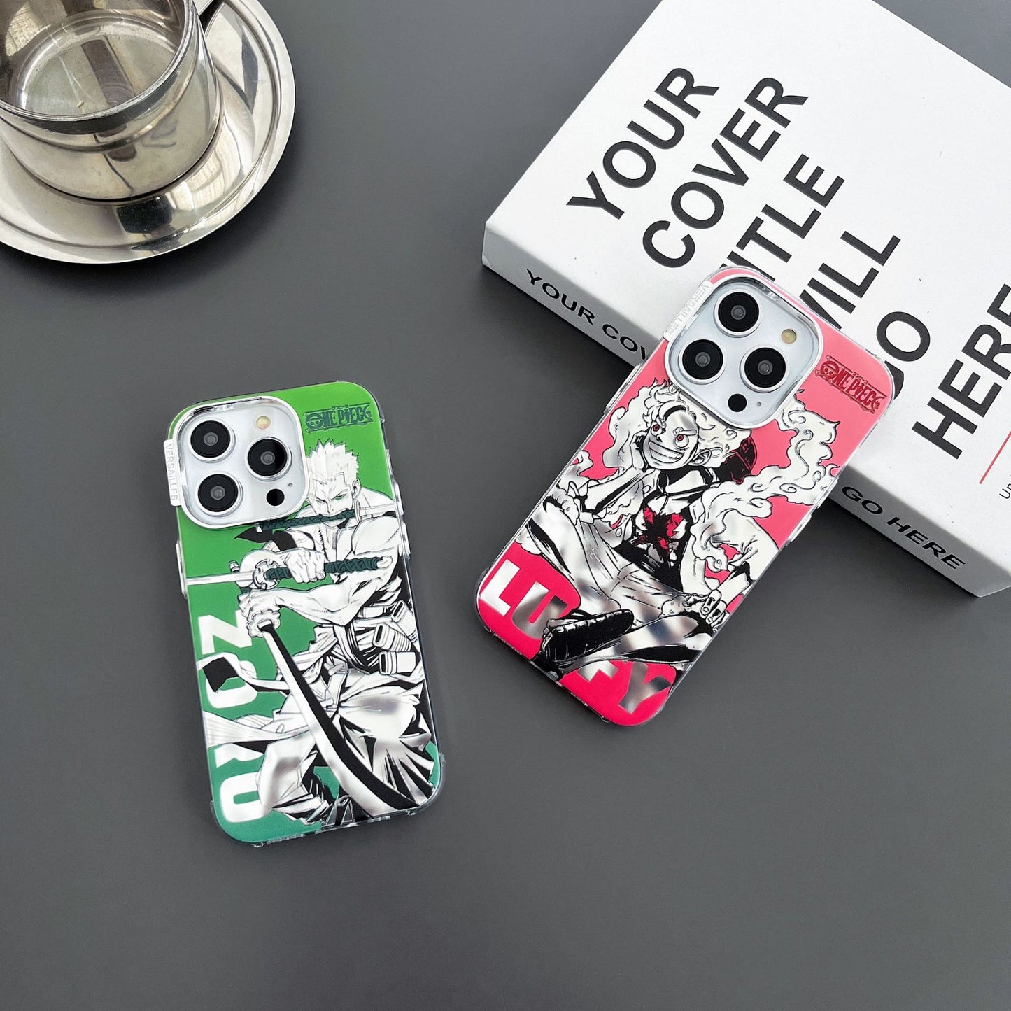 COQUE IPHONE ELECTROPLAQUEE AU DESIGN LUFFY ZORO