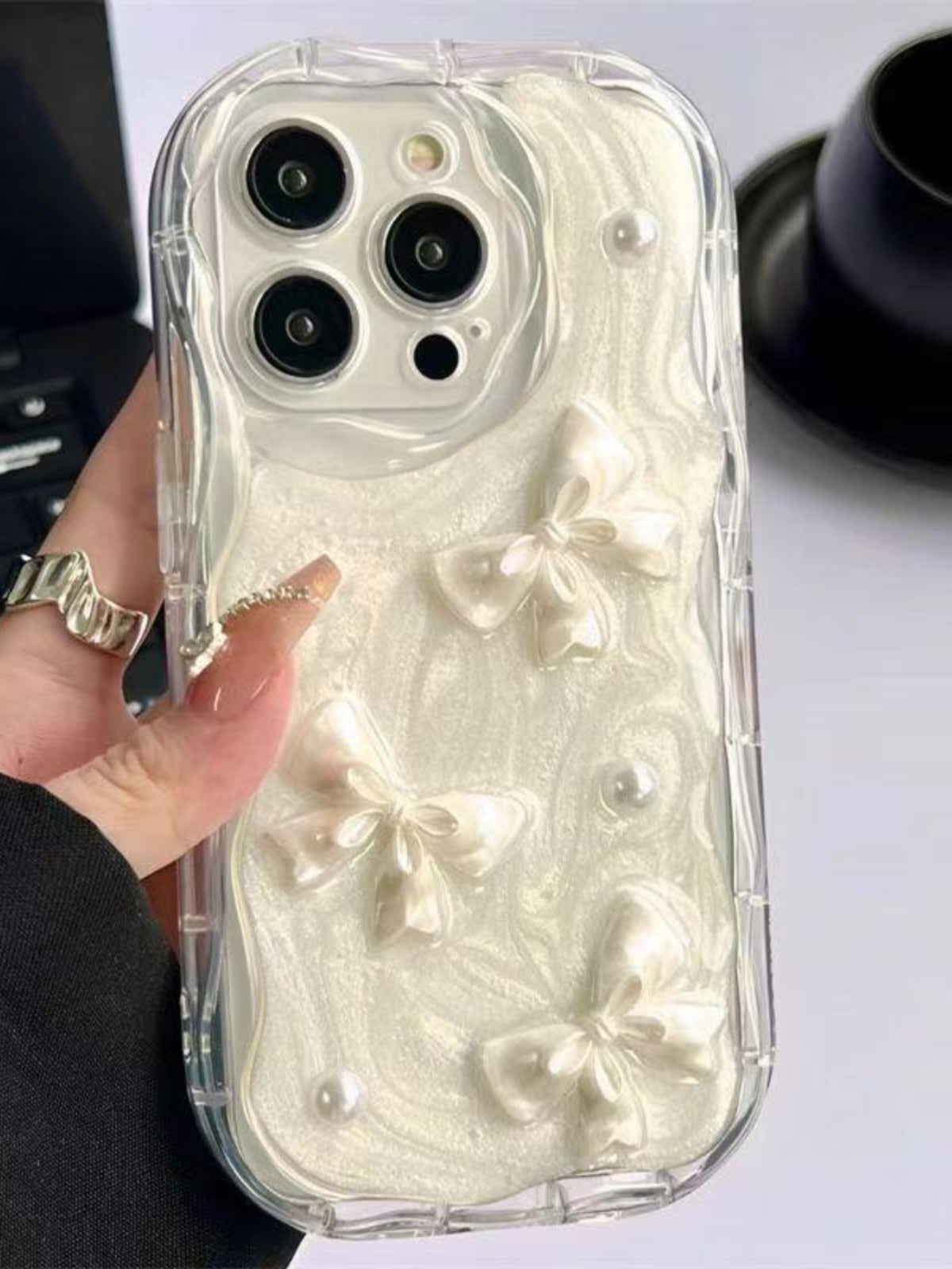 COQUE DE TELEPHONE 3D PERLE