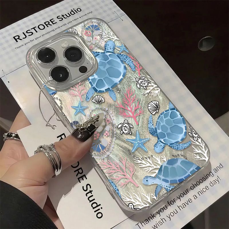 COQUE DE TELEPHONE TORTUE CORAIL