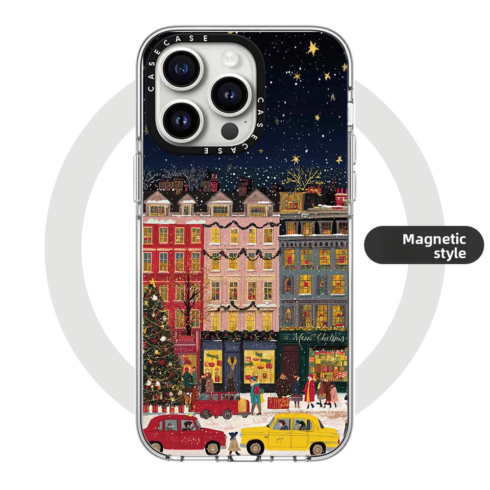 COQUE MAGNETIQUE POUR IPHONE A MOTIF DE NOEL