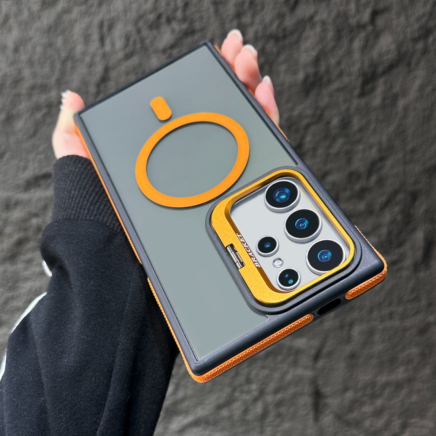 ETUI MAGNETIQUE TELEPHONE AVEC SUPPORT D'OBJECTIF INVISIBLE