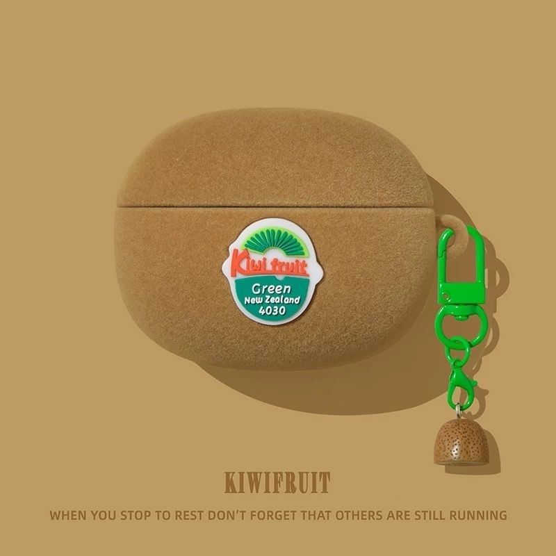 ETUI EN SILICONE POUR AIRPODS-IPHONE AVEC MOTIF KIWI