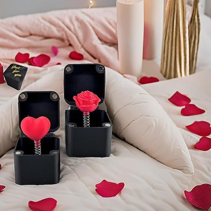 ORNEMENT DE BOITE CADEAU DE ROSE IMPRIME 3D