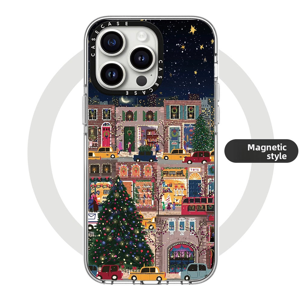 COQUE MAGNETIQUE POUR IPHONE A MOTIF DE NOEL