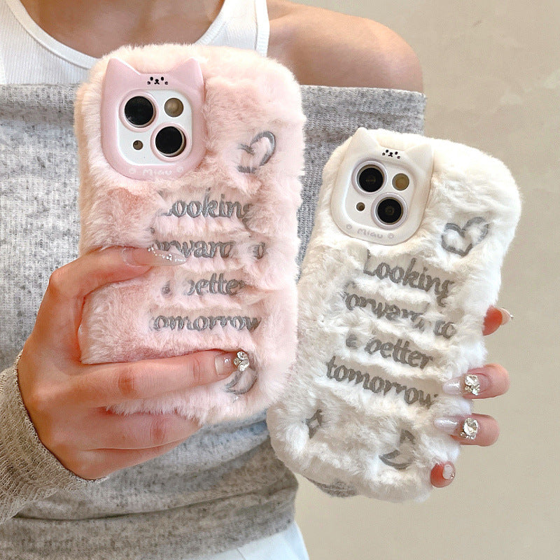 COQUE EN PELUCHE POUR TELEPHONE PORTABLE