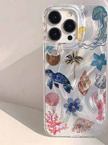 COQUE TELEPHONE MOTIFS D'ANIMAUX MARINS