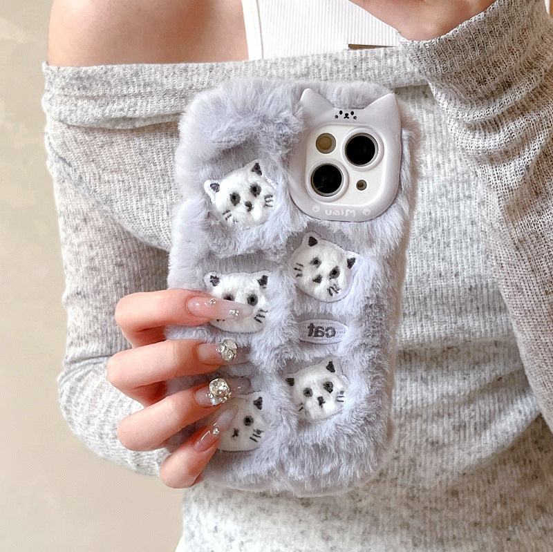 COQUE EN PELUCHE POUR TELEPHONE PORTABLE