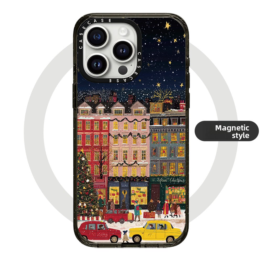 COQUE MAGNETIQUE POUR IPHONE A MOTIF DE NOEL