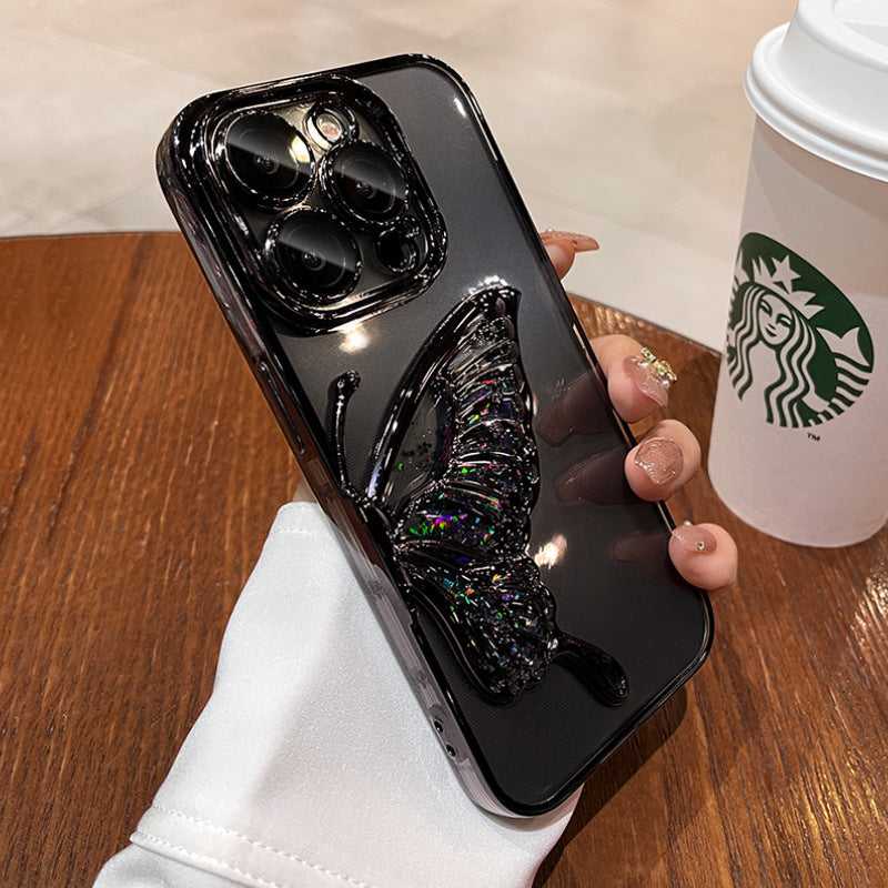 ETUI TELEPHONE SABLES MOUVANTS MOTIF PAPILLON