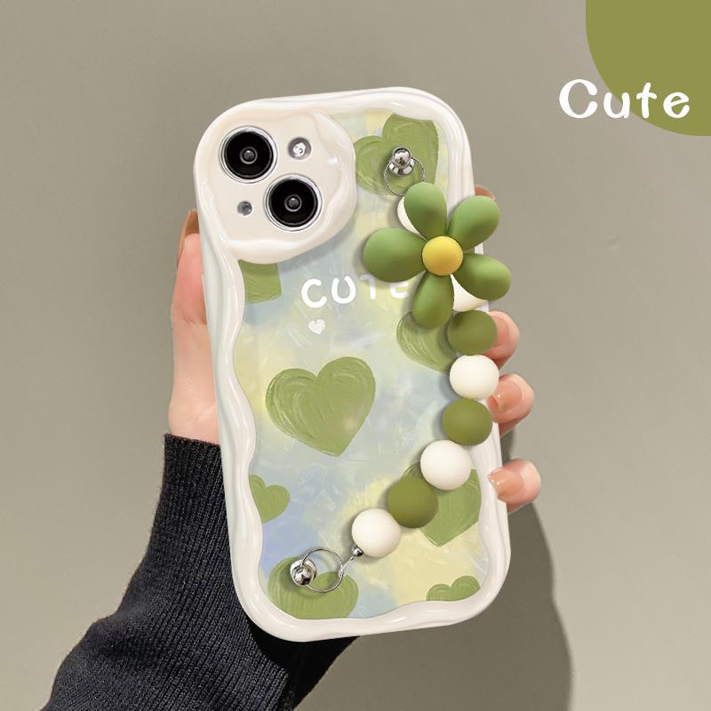 ETUI DE TELEPHONE EN SILICONE AVEC CHAINE D'AMOUR POUR IPHONE