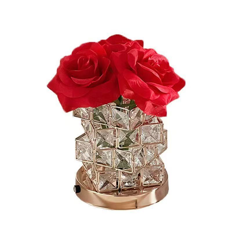 VEILLEUSE ROMANTIQUE EN CRISTAL CHAUD