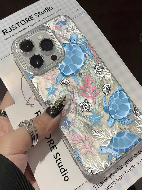 COQUE DE TELEPHONE TORTUE CORAIL