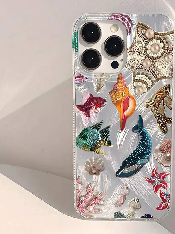 COQUE TELEPHONE MOTIFS D'ANIMAUX MARINS