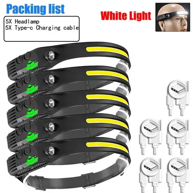 LAMPE FRONTALE A CAPTEUR RECHARGEABLE