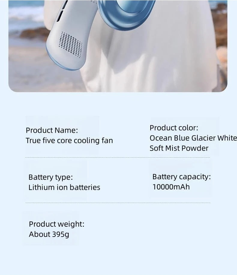 VENTILATEUR DE COU PORTABLE/RECHARGEABLE