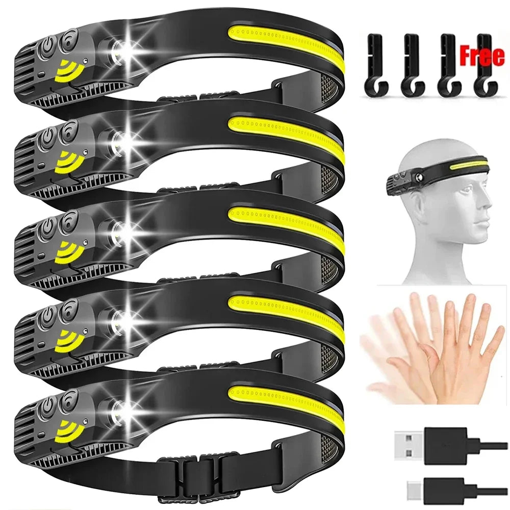 LAMPE FRONTALE A CAPTEUR RECHARGEABLE