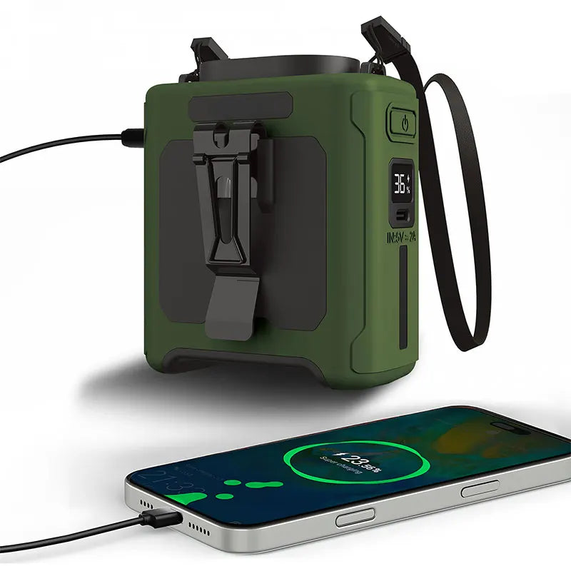 VENTILATEUR 10000mAh AVEC 5 VITESSES ET LUMIERE