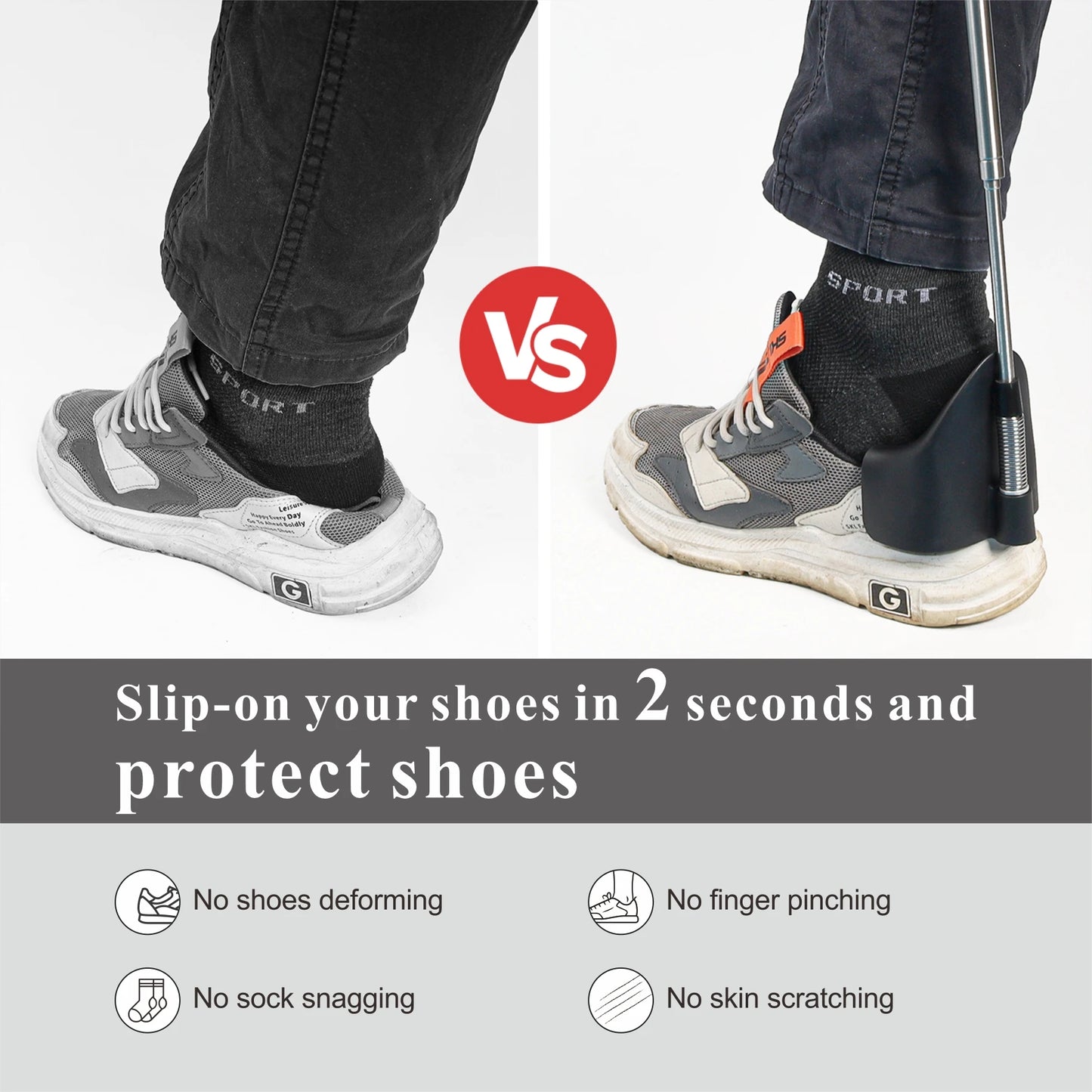 CORNE A CHAUSSURES A MANCHE POUR PERSONNES AGEES