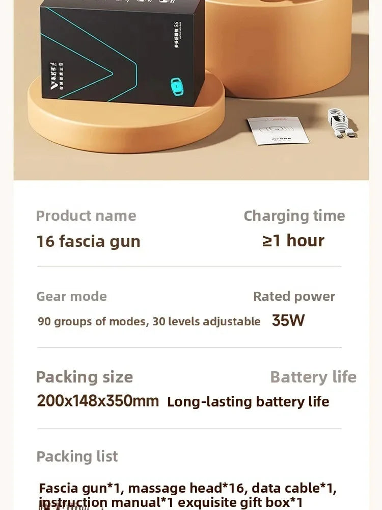 PISTOLET DE FASCIA/MASSEUR MULTI-TETES