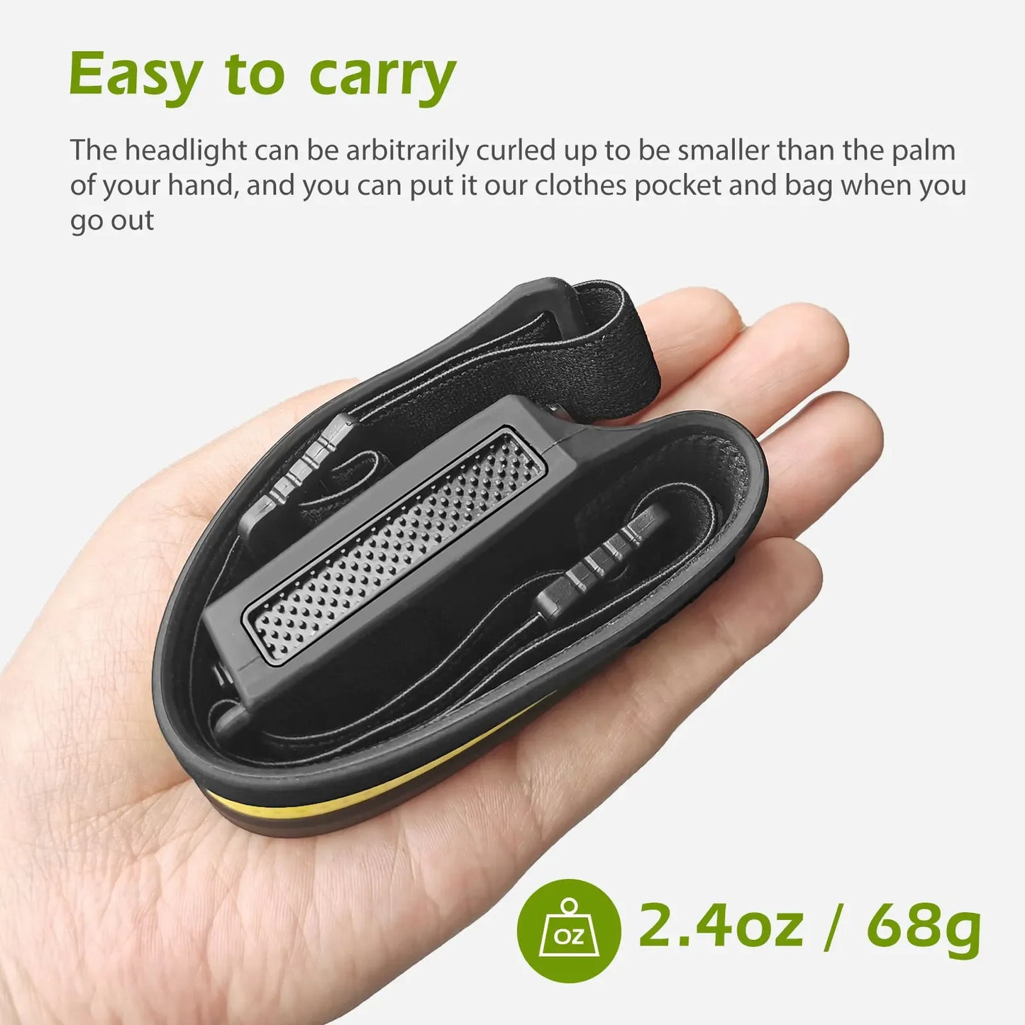 LAMPE FRONTALE A CAPTEUR RECHARGEABLE