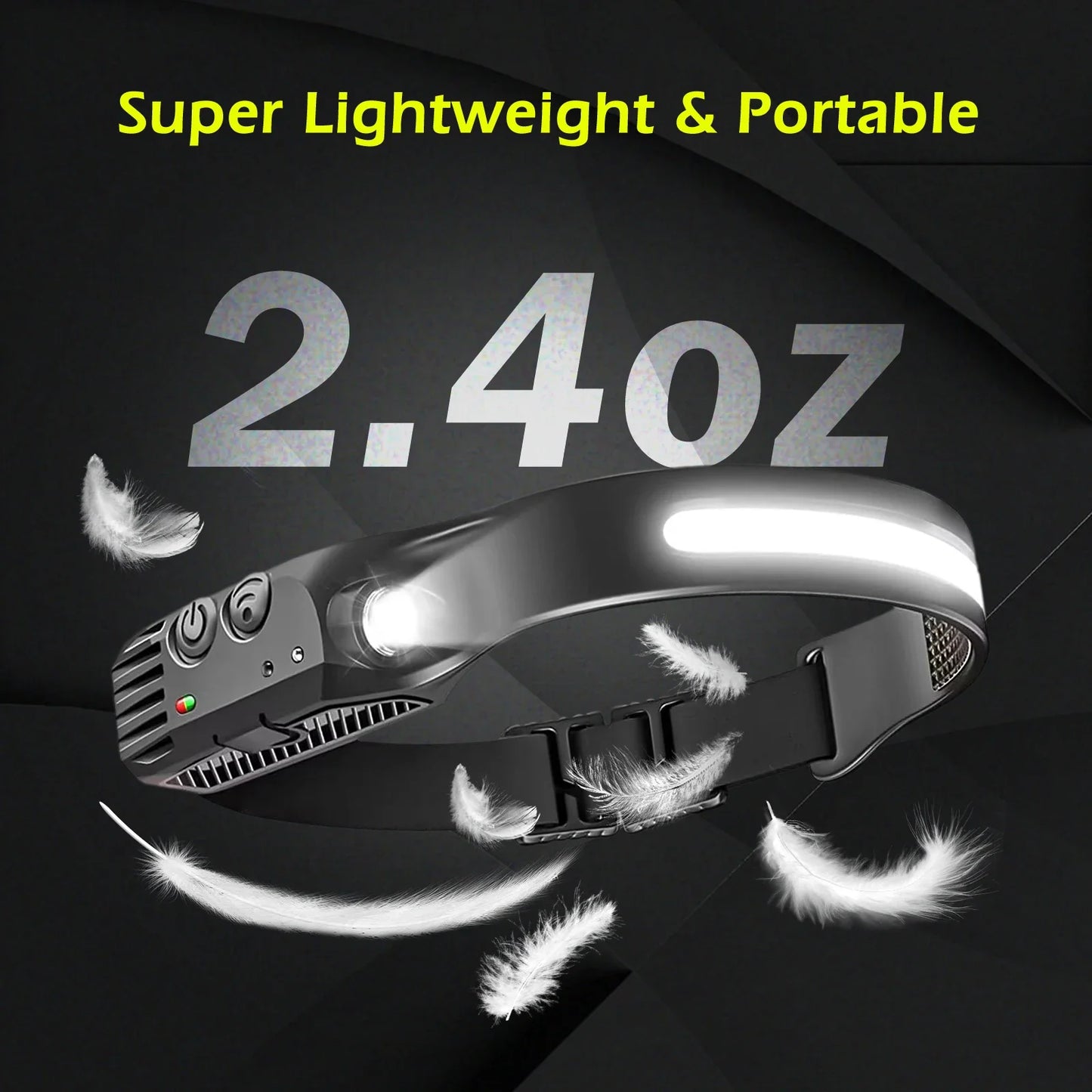LAMPE FRONTALE A CAPTEUR RECHARGEABLE