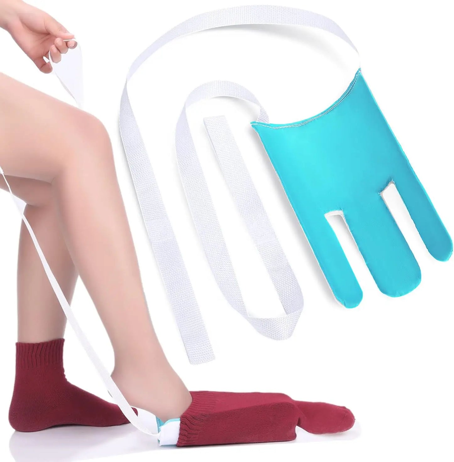 POIGNEE ERGONOMIQUE D'AIDE AU CHAUSSETTE POUR PERSONNES AGEES