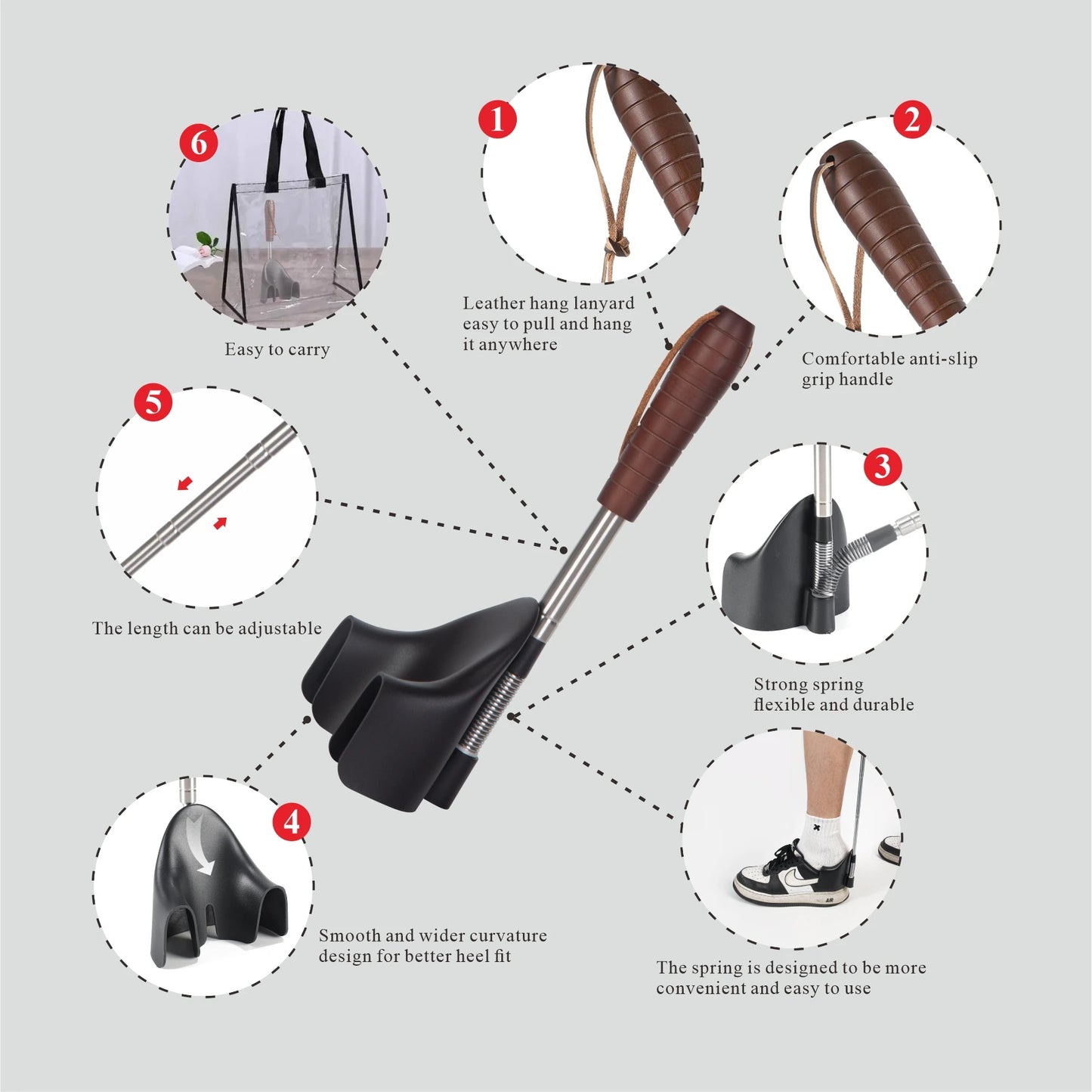 CORNE A CHAUSSURES A MANCHE POUR PERSONNES AGEES