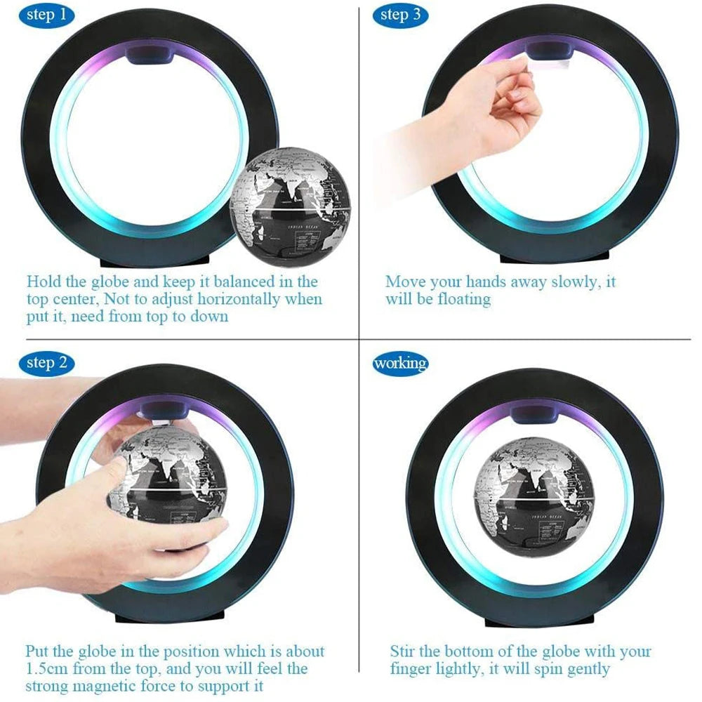 GLOBE TERRESTRE LEVIATION MAGNETIQUE AVEC LED