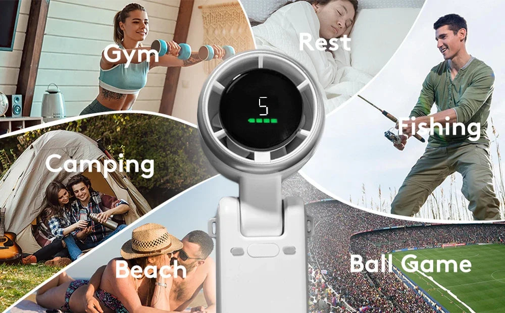 MINI VENTILATEUR DE POCHE PLIABLE SANS LAME RECHARGEABLE