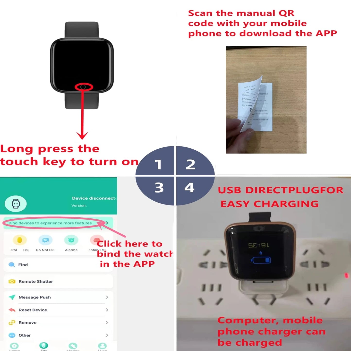 SMART WATCH HOMMES/FEMMES/FITNESS