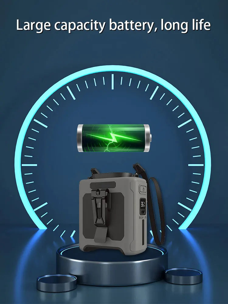 VENTILATEUR 10000mAh AVEC 5 VITESSES ET LUMIERE