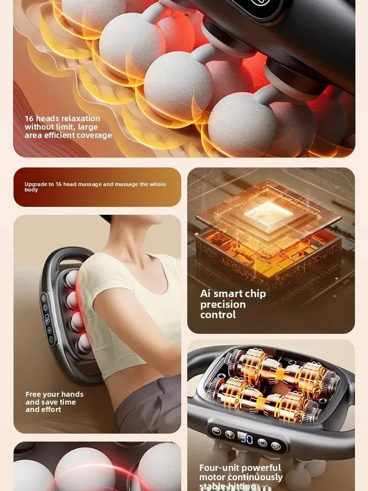 PISTOLET DE FASCIA/MASSEUR MULTI-TETES