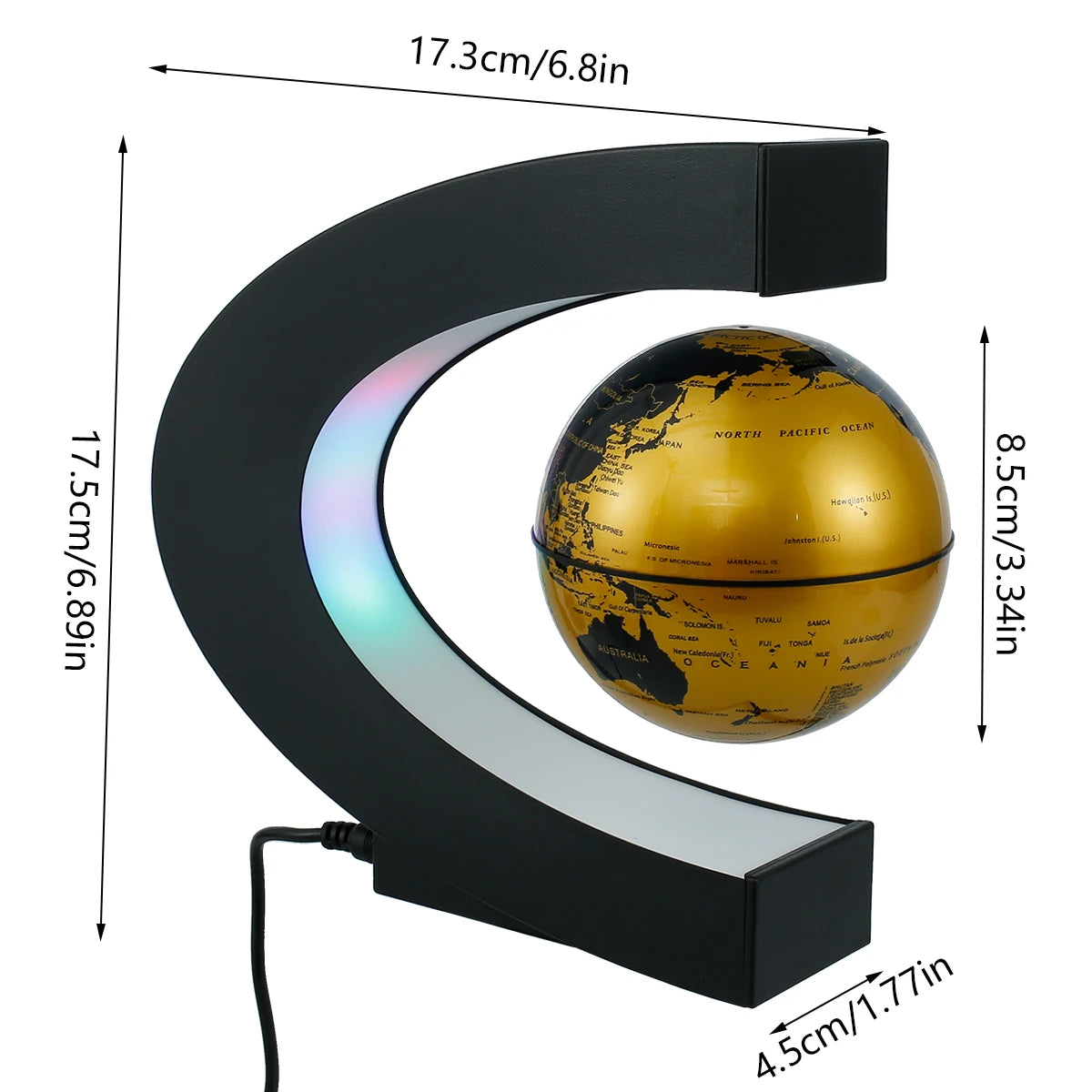 GLOBE TERRESTRE LEVIATION MAGNETIQUE AVEC LED