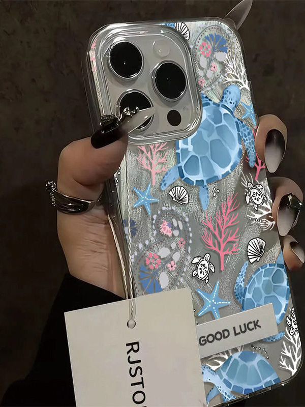 COQUE DE TELEPHONE TORTUE CORAIL