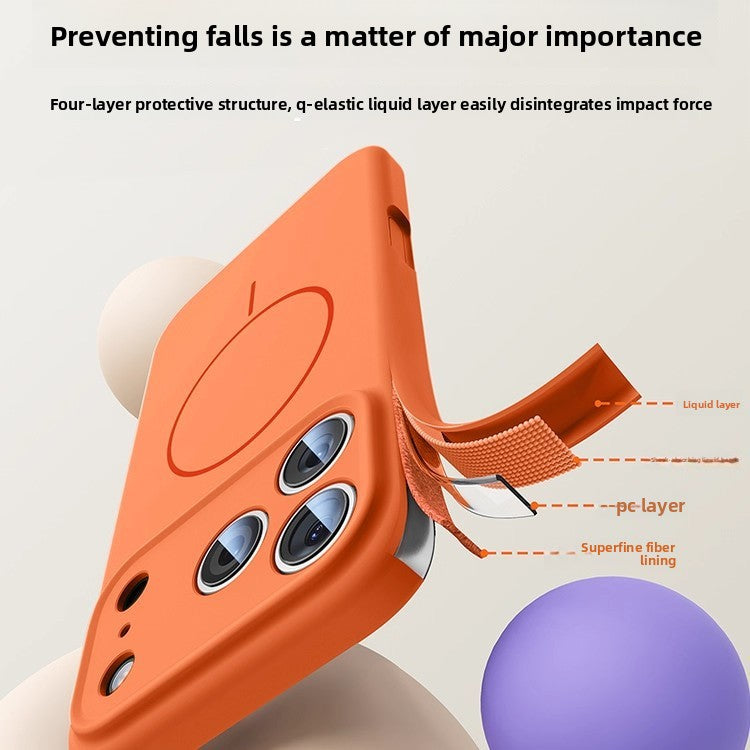 ETUI DE TELEPHONE MAGNETIQUE EN SILICONE LIQUIDE