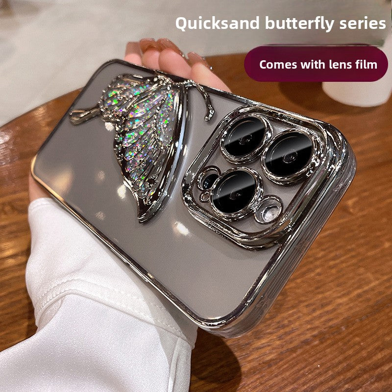 ETUI TELEPHONE SABLES MOUVANTS MOTIF PAPILLON