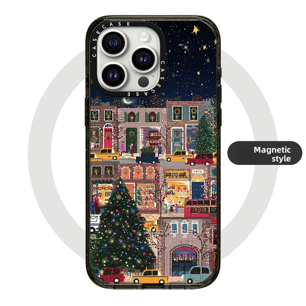 COQUE MAGNETIQUE POUR IPHONE A MOTIF DE NOEL