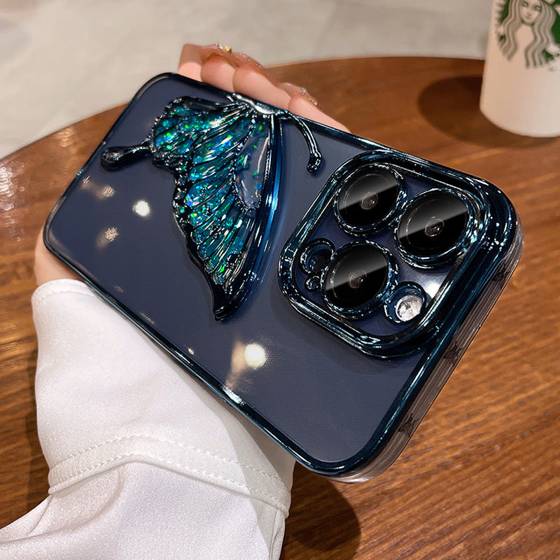 ETUI TELEPHONE SABLES MOUVANTS MOTIF PAPILLON