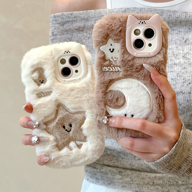 COQUE EN PELUCHE POUR TELEPHONE PORTABLE