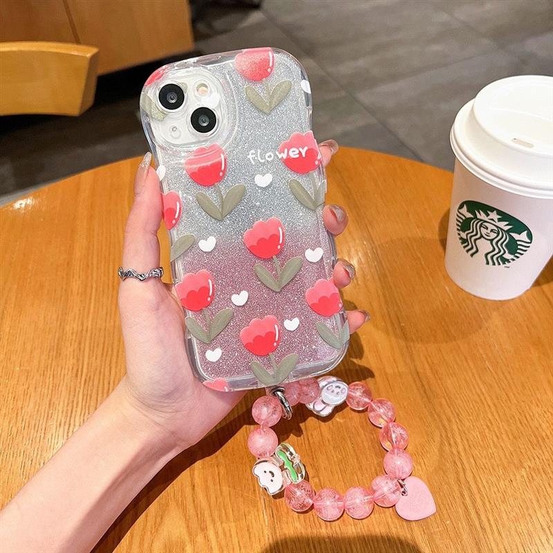 ETUI DE PROTECTION POUR TELEPHONE A MOTIF FLORAL