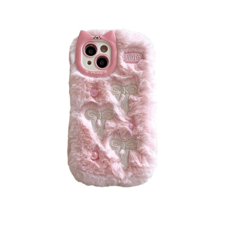 COQUE EN PELUCHE POUR TELEPHONE PORTABLE