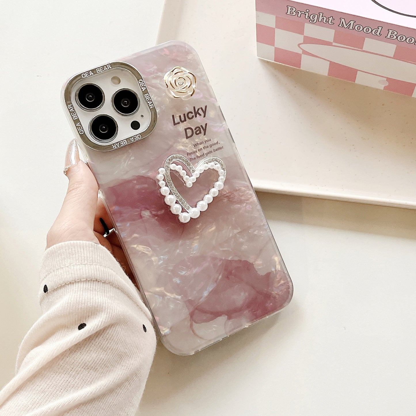COQUE TELEPHONE AVEC MOTIF COEUR
