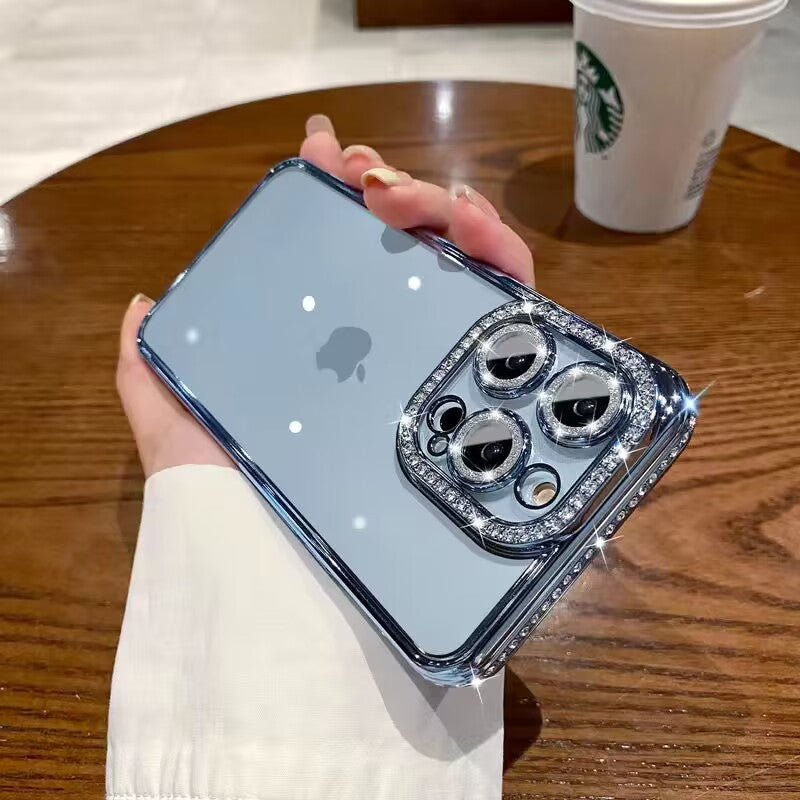 COQUE TELEPHONE DESIGN EN STRASS ACCENTS DE CRISTAL