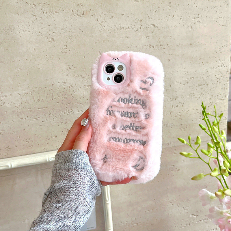 COQUE EN PELUCHE POUR TELEPHONE PORTABLE